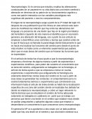Neuropsicologia. Es la ciencia que estudia y explica las alteraciones conductuales de un paciente en su vida diaria