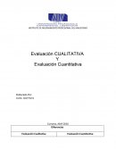 Evaluación Cuantitativa y Evaluación Cualitativa