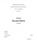 Informe de "MENE" novela La novela Mene, escrita por Ramón Díaz Sánchez en 1936