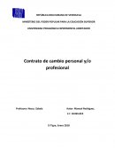 Contrato personal de vida MINÍSTERIO DEL PODER POPULAR PARA LA EDUCACIÓN SUPERIOR