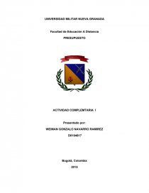 CLASIFICACION DE PRESUPUESTOS. Página 1