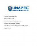 Ensayo sobre las etapas de decisión de compra