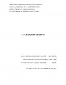 PSICOLOGÍA ORGANIZACIONAL “LA PERSONALIDAD”