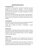INVESTIGACIÓN SOCIAL PROBLEMATIZACIÓN