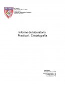 Informe de laboratorio: Cristalografía