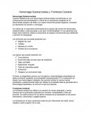 Hemorragia Subaracnoidea y Trombosis Cerebral