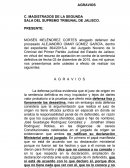 Agravios en segunda instancia