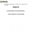 Ejemplo de Alcoholismo en los adolescentes
