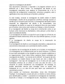 ¿Qué es la investigación de diseño?