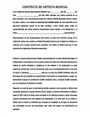 CONTRATO DE ARTISTA MUSICAL