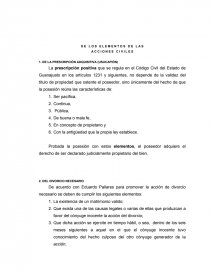 DE LOS ELEMENTOS DE LAS ACCIONES CIVILES. Página 1