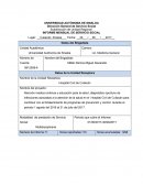 INFORME MENSUAL DE SERVICIO SOCIAL Datos del Brigadista