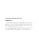 Planificación Escuela del centro