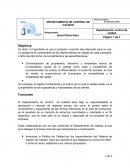 Departamento: control de calidad