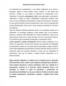 Desarrollo del pensamiento crítico. Las demandas de la globalización y los cambios vertiginosos de la ciencia y tecnología