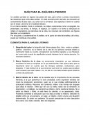 GUÍA PARA EL ANÁLISIS LITERARIO