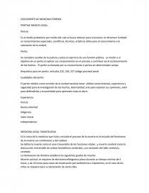 DOCUMENTO #2 MEDICINA FORENSE PERITAJE MEDICO LEGAL. Página 1