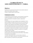 CALIBRACION ESPECTROFOTOMETRO