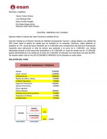 CONTROL: EMPRESA EVA TAURINA. Página 1