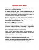 Maneras en la mesa