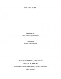 PROGRAMA DERECHO CIENCIAS POLÍTICAS Y SOCIALES. El acoso laboral. Página 1