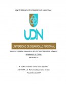 PROYECTO PARA UNA NUEVA POLITICA EXTERIOR DE MÉXICO