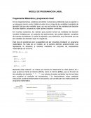 MODELO DE PROGRAMACION LINEAL Programación Matemática y programación lineal