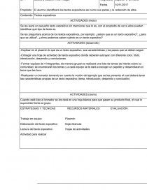 Planeacion español Estructura de la clase. Página 1
