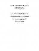 De manera individual, recopilar información de fuentes oficiales acerca de la población con base a los siguientes indicadores: Economia