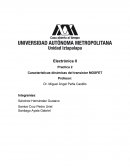 TRANSISTOR MOSFET Características dinámicas del transistor MOSFET