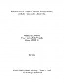 Reflexión inicial: Identificar entornos de conocimiento, unidades y actividades a desarrollar