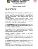 Informe del cuerpo de bomberos