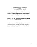MIGRACION SIRIA A PAISES EUROPEOS, 2013-2014