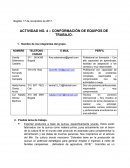 ACTIVIDAD NO. 4 – CONFORMACIÓN DE EQUIPOS DE TRABAJO.