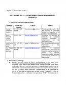 Actividad – Conformación de equipos de trabajo