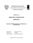 ANALISIS E INTERPRETACIÓN DE LAS TEORIAS DE LA ARQUITECTURA