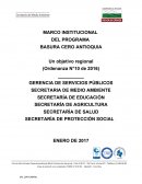 PROGRAMA BASURA CERO ANTIOQUIA