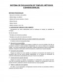 SISTEMA DE EXCAVACIÓN DE TÚNELES, MÉTODOS CONVENCIONALES.