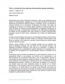 Título: La disciplina de las relaciones internacionales: génesis académica.