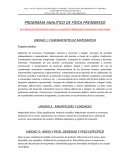 UN NUEVO PROGRAMA ANALÍTICO DE FÍSICA PREINGRESO