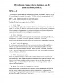 Ejemplo de la Decreto con rango, valor y fuerza de ley de contrataciones públicas.