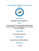 Consecuencia de la contaminación ambiental por desechos sólidos en la comunidad de Los Corrales provincia Samaná