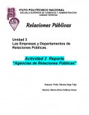 Actividad 2 Reporte “Agencias de Relaciones Públicas”