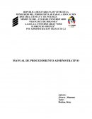 MANUAL DE PROCEDIMIENTO ADMINISTRATIVO