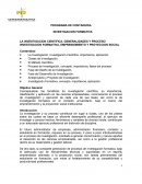 LA INVESTIGACION CIENTIFICA, GENERALIDADES Y PROCESO