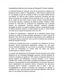 Como se dan los Antecedentes de la carrera de Educación Técnica Industrial en Honduras