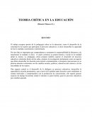 Teoria critica en la educación