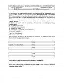 Acta de la asamblea general extraordinaria de accionistas de la sociedad