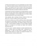 Ensayo de la primera guerra mundial
