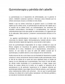 Quimioterapia y pérdida del cabello